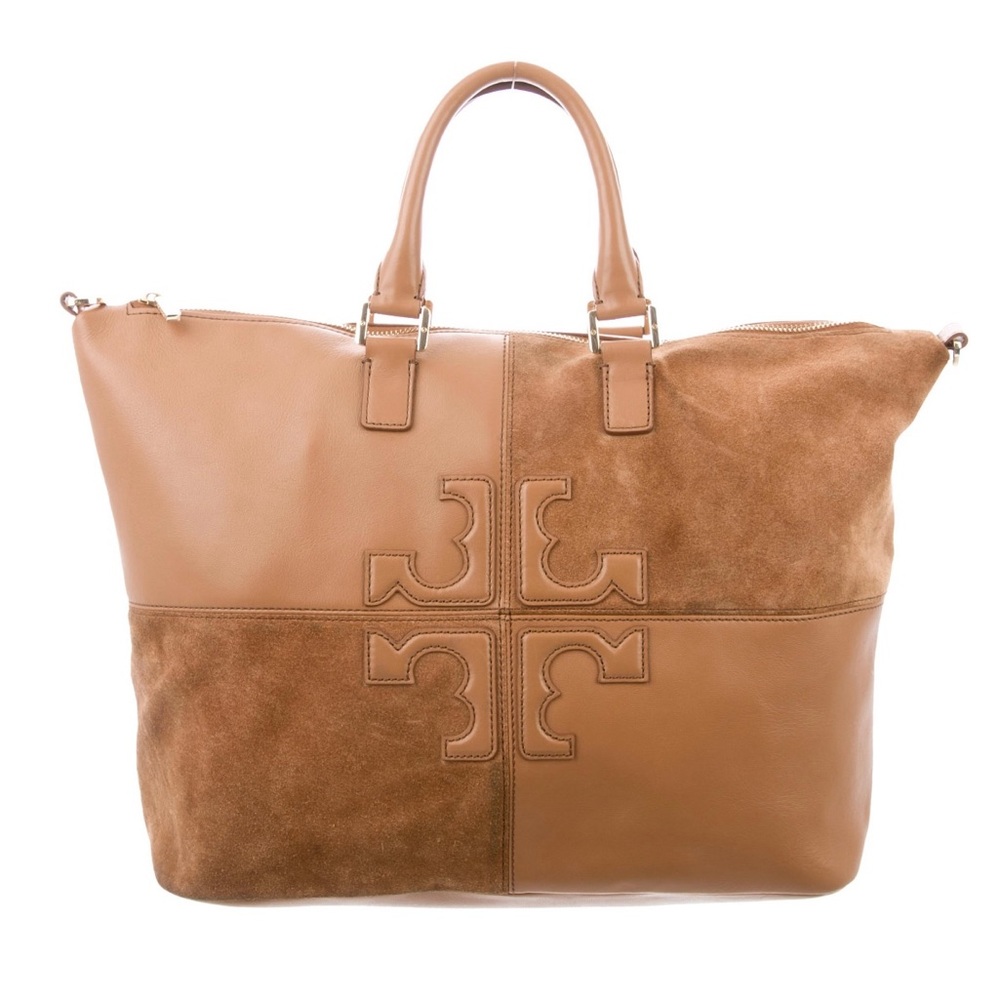 Tory Burch bag genuine leather purse elegant suede like new